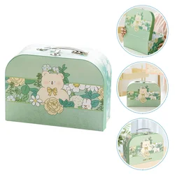 1Pc Paper Suitcase Storage Box Gift Packaging Case Paperboard Suitcases Decorative Containers Jewelry Boxes Party Supplies Home