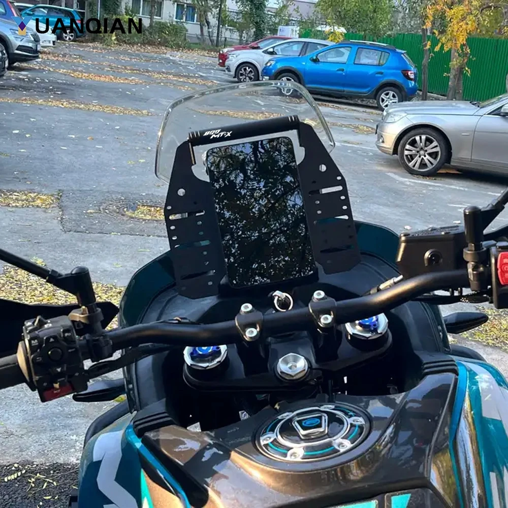 2025 2026 800MT-X نظام تحديد المواقع والملاحة المقود تمديد قوس ل CFMOTO 800MTX الهاتف المحمول لتحديد المواقع Nav تصاعد قوس 800 MTX 800