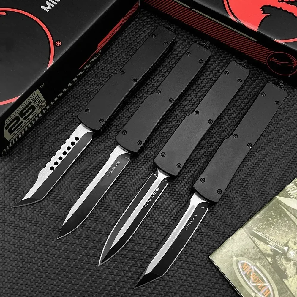 4 Styles Micr UT 70 Pocket Folding Knife D2 Blade Aluminum Alloy Handles Outdoor Tactical Knife EDC Tools Camping Hunting Knives