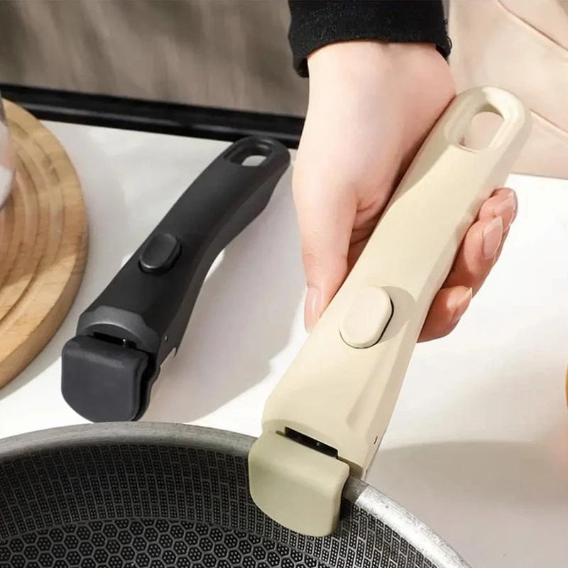

Removable Handle for Pots and Pans Universal Detachable Pan Handle Attachment Heat-Resistant Anti-Slip Cookware Handle