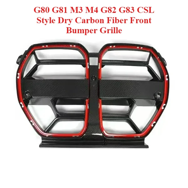 

Высочайшее качество для BMW G80 G81 M3 M4 G82 G83 CSL стиль сухая решетка переднего бампера из углеродного волокна