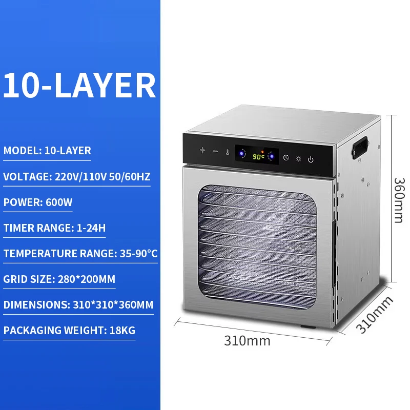 

Сушилка для закусок для домашних животных для сушеных рыб, говядины, креветок, сушильная машина на воздухе, небольшое бытовое сушильное оборудование
