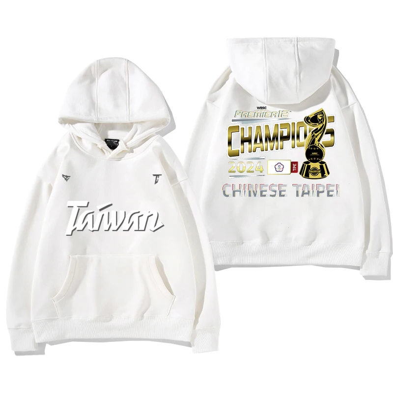 Chinese Taipei Baseball Team Printed Casual Sports Fashion Hoodie Street Style Simple Trendy Lifestyle Women's Clothing