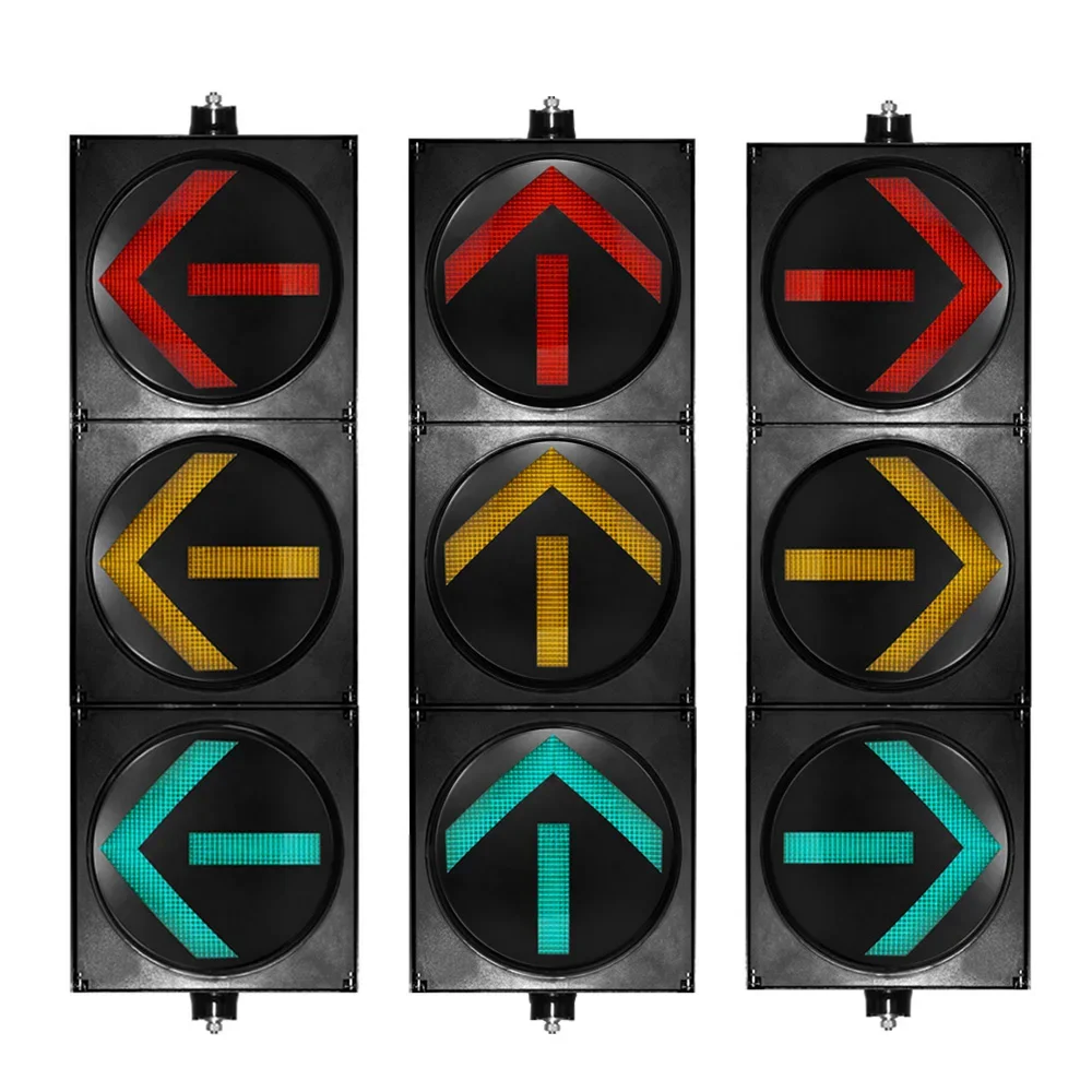 Traffic Lights supplier Intelligent LED Traffic signal Light Equipment 100mm/200mm/300mm  Traffic Warning Light 12-24v