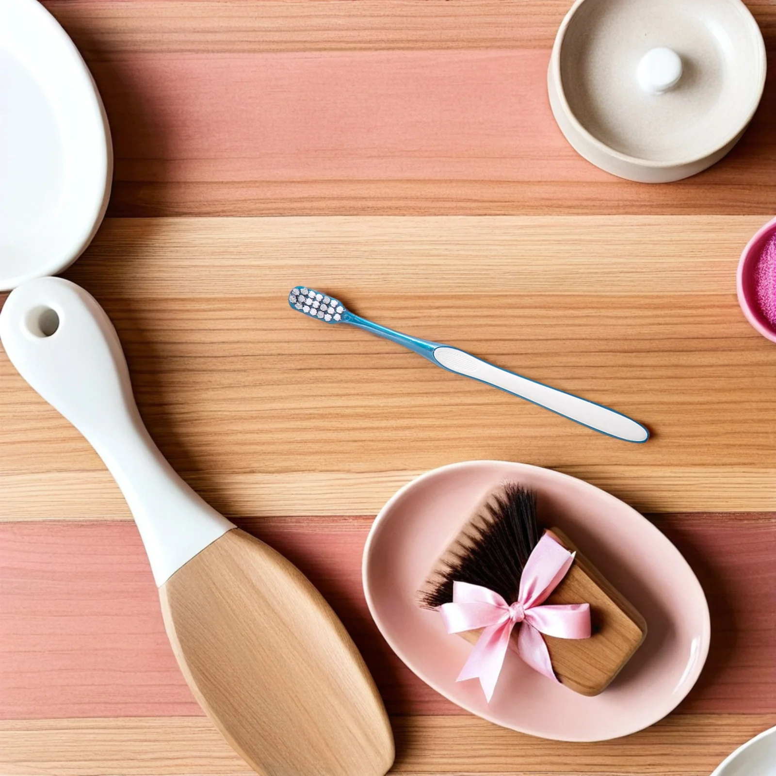 

4Pcs Hard Toothbrushes for Men Manual Cleaning Portable Travel Lightweight Ergonomic Design Deep Care