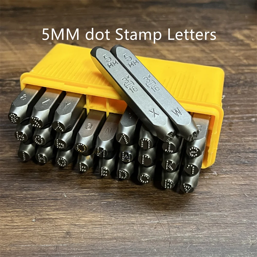 German Style Letters 5MM Dot stamps,RCIDOS Steel word punch stamp/matrix stamp letters, A-Z & 27pcs /box