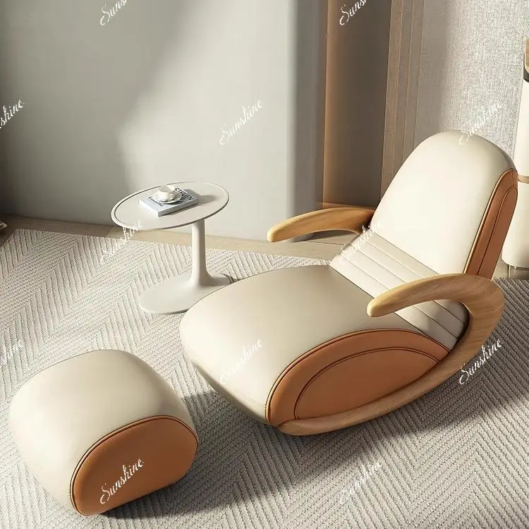 

Household light luxury rocking chair adult living room balcony single sofa