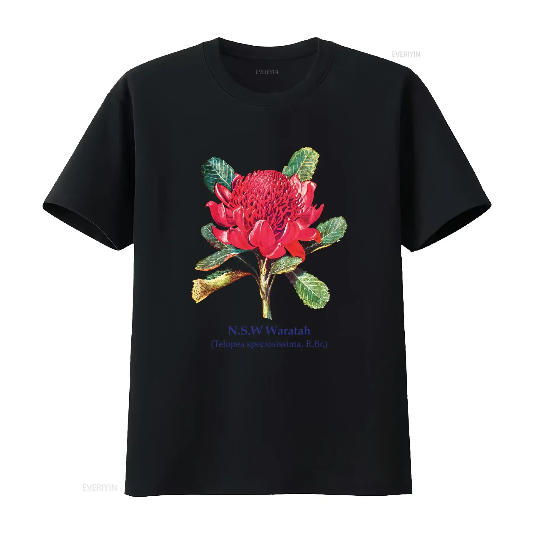 Native Flowers T Shirt Australian Floral Gardening Idea NSW Waratah vintage Washed Soft homme Slightly Breathable fashion