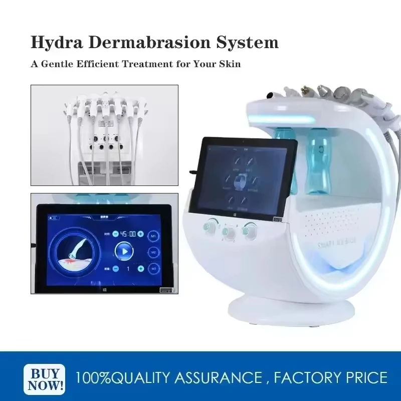 

7 In 1 Smart Ice Blue Hydra oxyge Dermabrasion Facial Mahcine Skin Cleaning Skin Analyzer Dermabrasion Facial Aquafacial