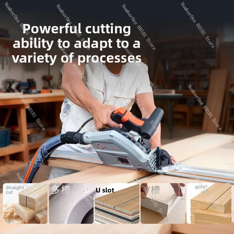 Saw Source SJ-55 Flagship Track Saw, Dust-Free Woodworking Cutting Machine, Portable Electric Circular Saw