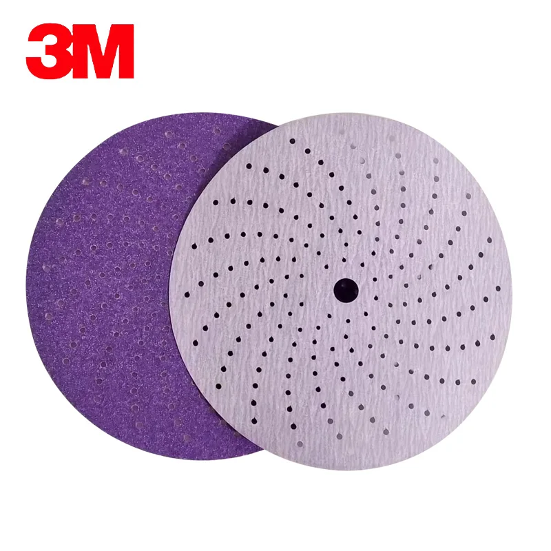 10 قطعة 3M أصيلة الأصلي الأرجواني نظيفة زوبعة الجافة جلخ SandPaper P80/120/180/240/320/400/500 سيارة اللوحة