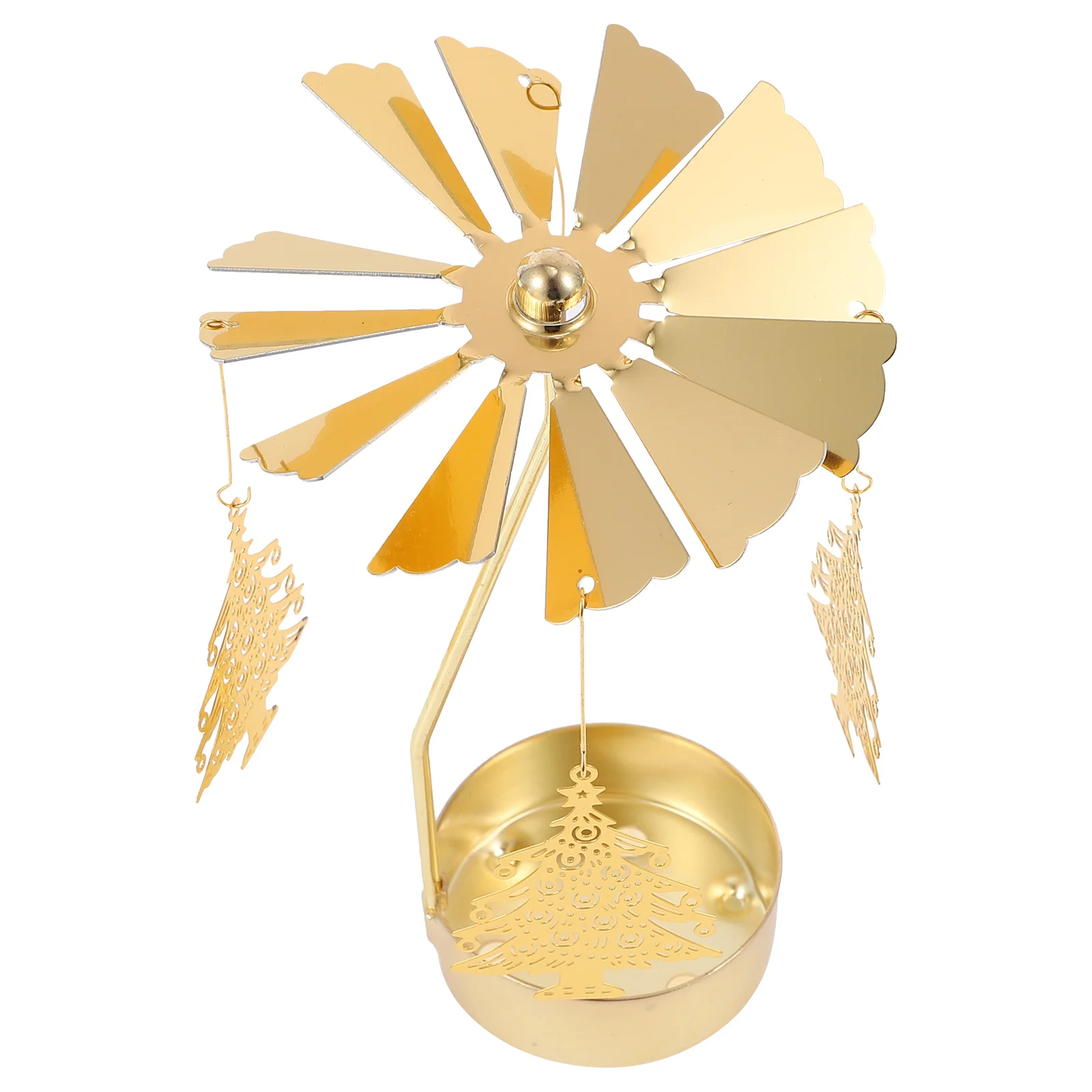 

Rotatable Candlestick Romantic Iron Candleholder Stylish Creative Space Ornament Rotatable Holder