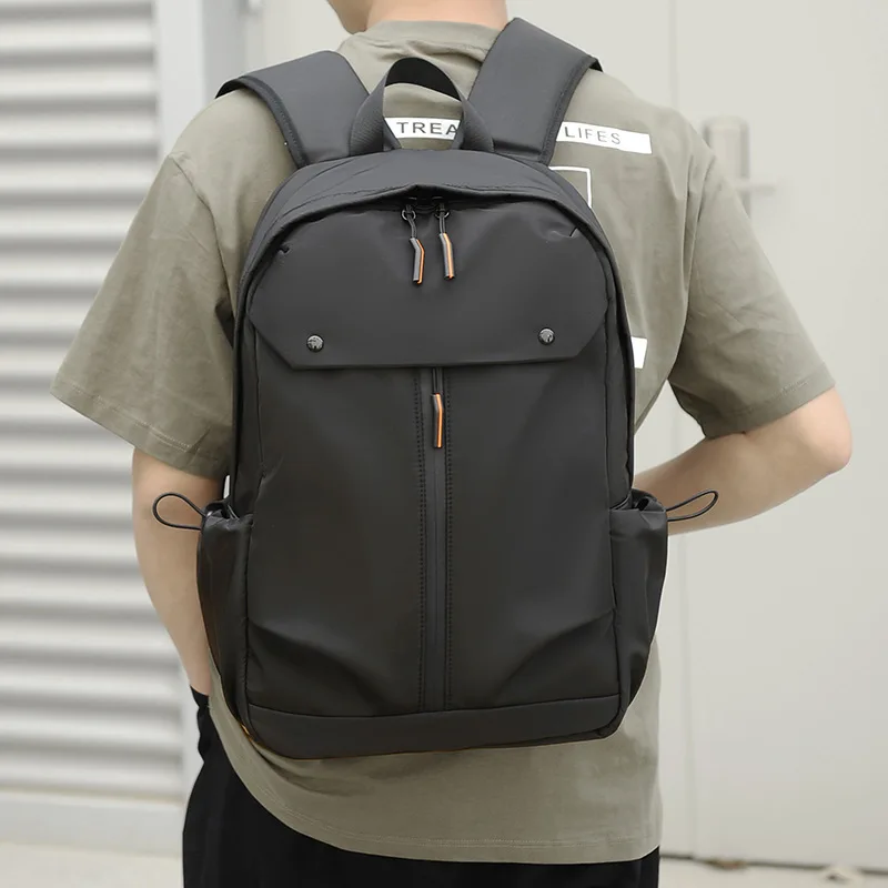 Men's Backpack Large Capacity Travel Leisure Solid Color Computer Backpack Fashion Men And Women Students Schoolbag