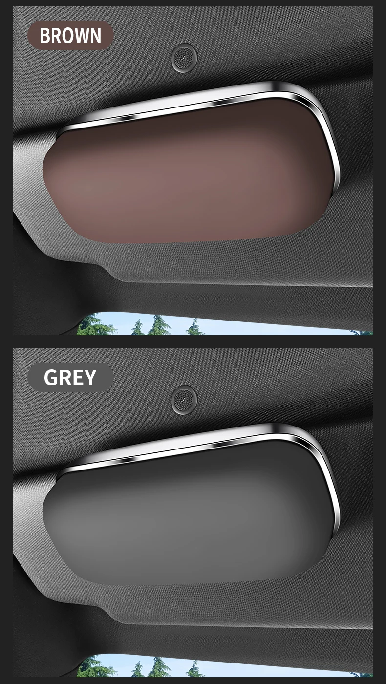 Auto-Brillenetui, Tragbarer Sonnenbrillenhalter fürs Auto, Innenraum-Brillenhalter, Sonnenschutzpanel – Detail 16
