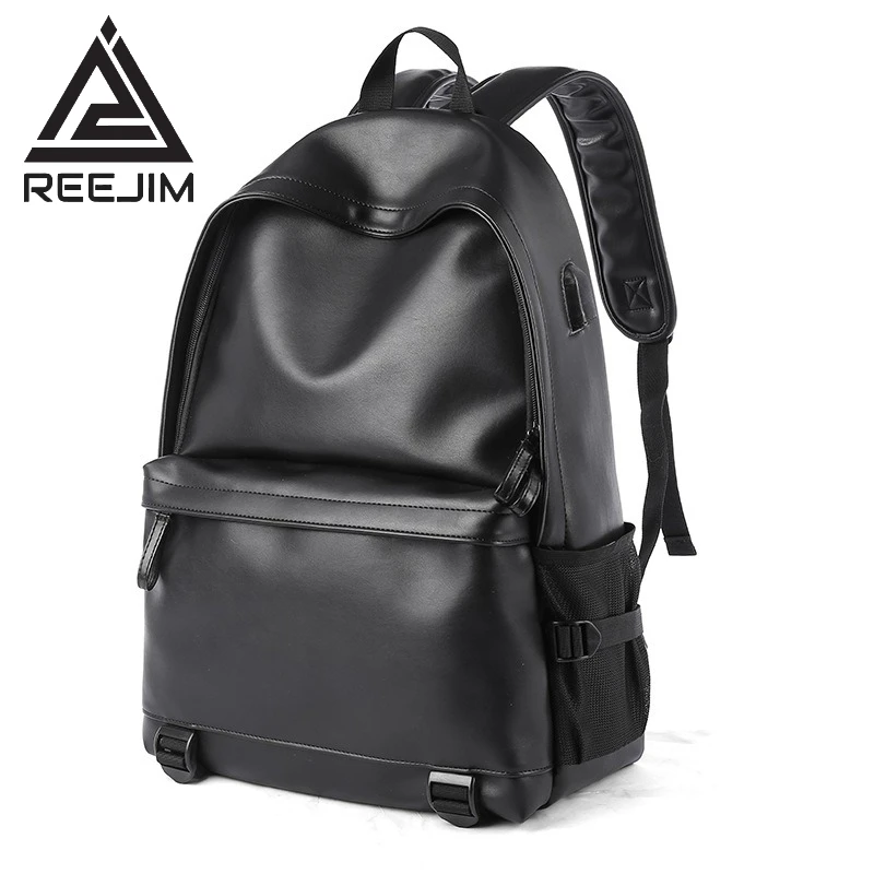 Men's Genuine Leather Travel Backpack Leisure College Teenager Backpacks School Backpack Man 15