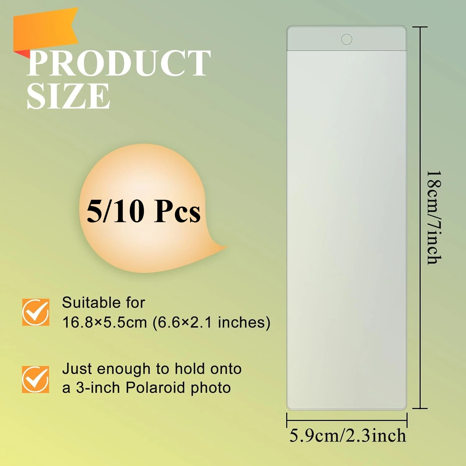 New Clear PVC Bookmark Sleeves Plastic Protector Cover Photo Strip Holder For Wedding Photo Booth Party Favor Decor Supplies