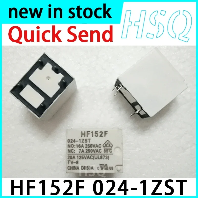 5PCS New HF152F 024-1ZST 5-pin 16A Relay