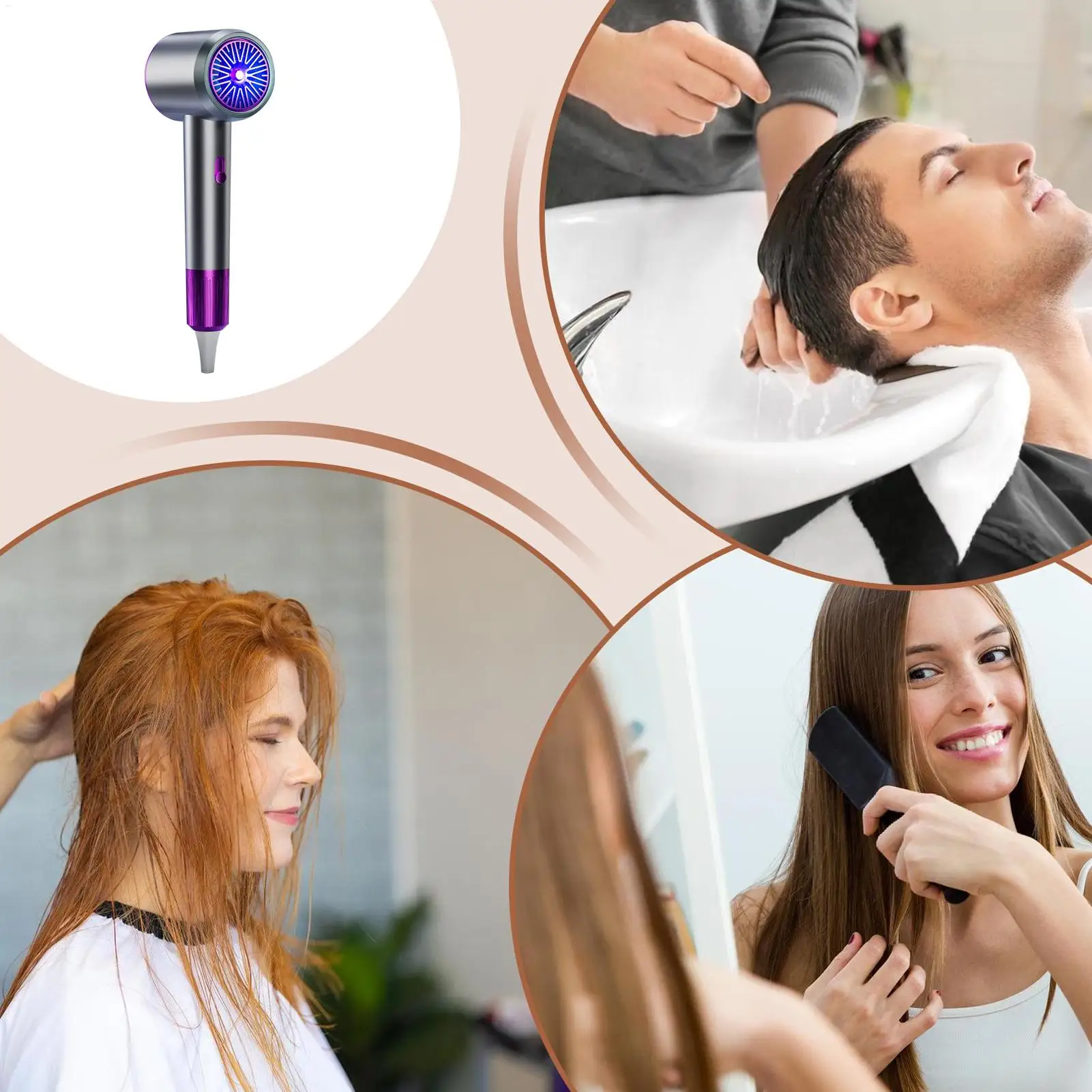 

Фен синий свет отрицательные ионы быстросохнущий фен для завивки волос сушка для женщин вьющиеся домашние путешествия