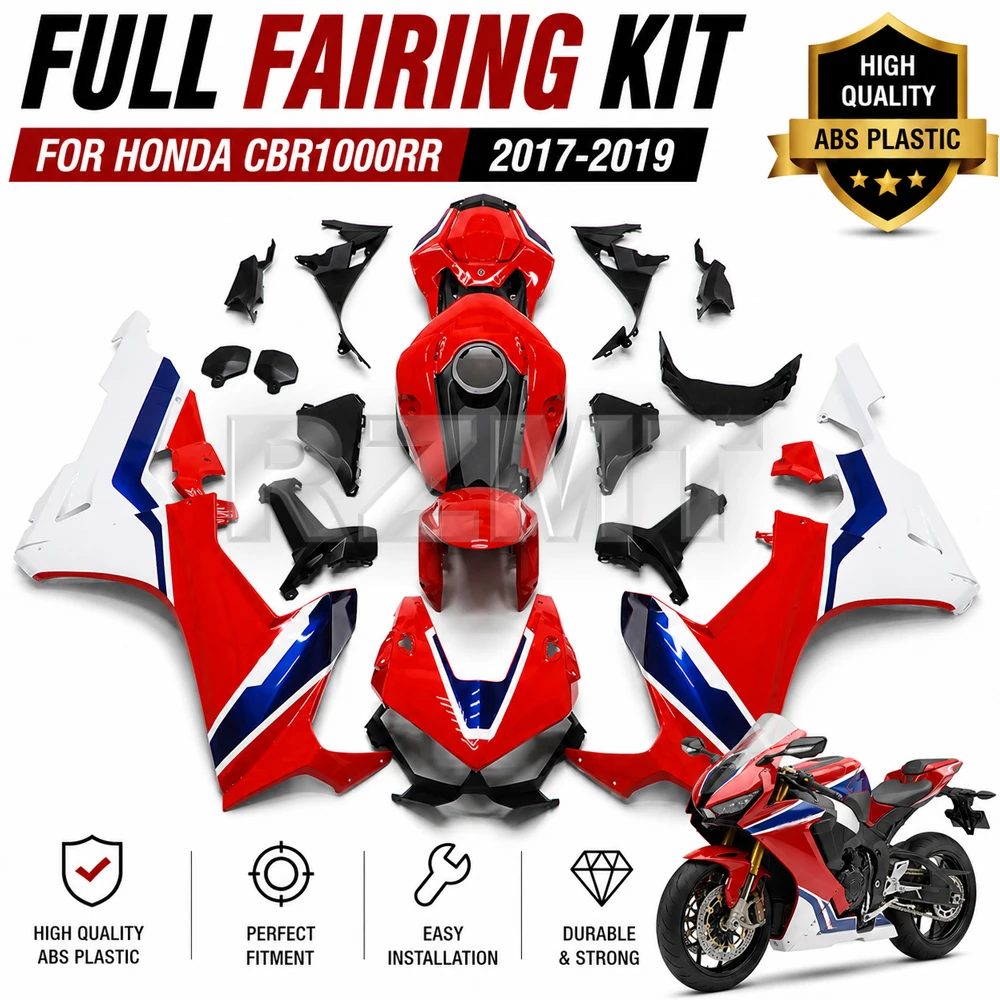 Motorcycle Fairing Kit For Honda CBR1000 RR 2017 2018 2019 CBR 1000RR Bodywork Injection Mold 1000 Matte Black Red Accept Custom
