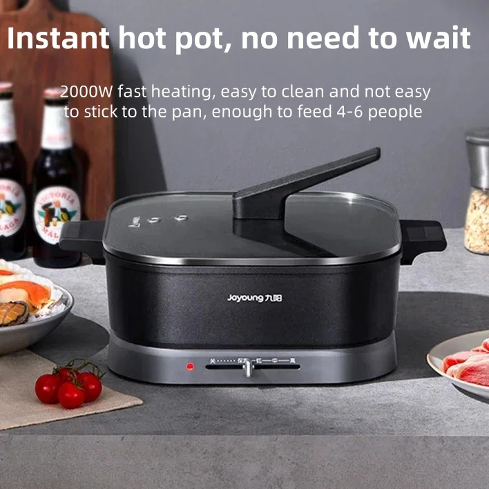 6L electric hot pot household multifunctional electric frying pan cooking pot electric frying pan