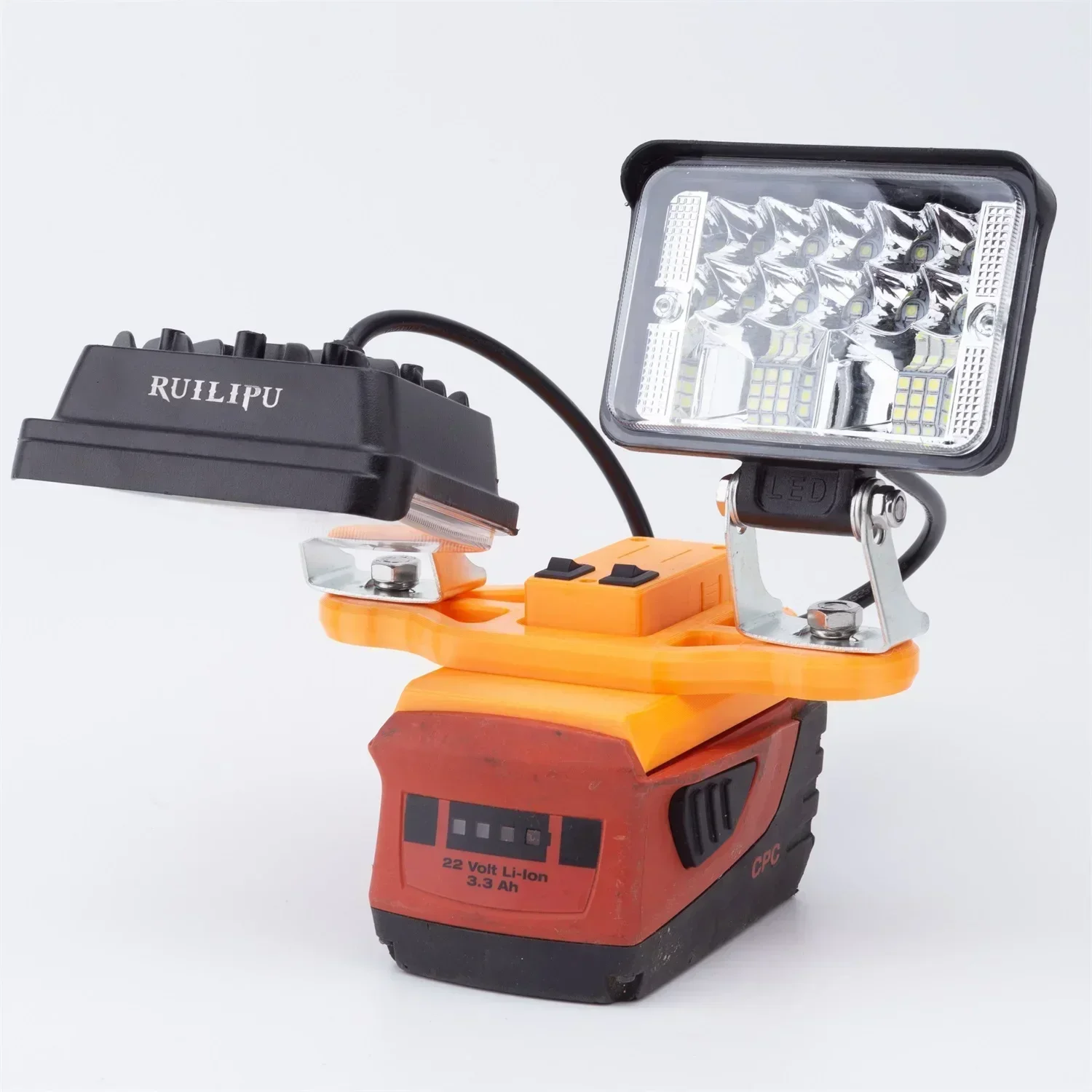 For Hilti 22V B22 Max Lithium Battery Portable LED Work Light Wireless w/USB Outdoor Double Headlight Tool Accessories