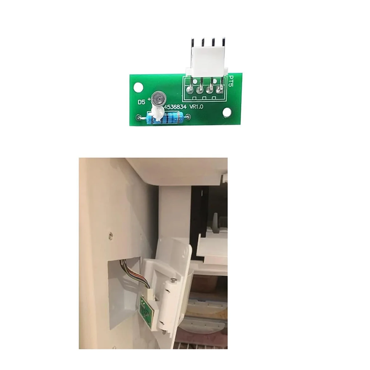 FZFZ 4389102   Kit de placa de controle de sensor de máquina de gelo de geladeira substituição de placa de controle de sensor de geladeira para 2255114