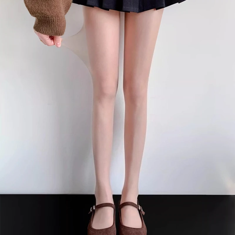 Disposable Long Socks JK Lolita Silk Stockings Women's Summer Thin Colorful Transparent Tights Solid Pantyhose Sexy Slim Hosiery image 4