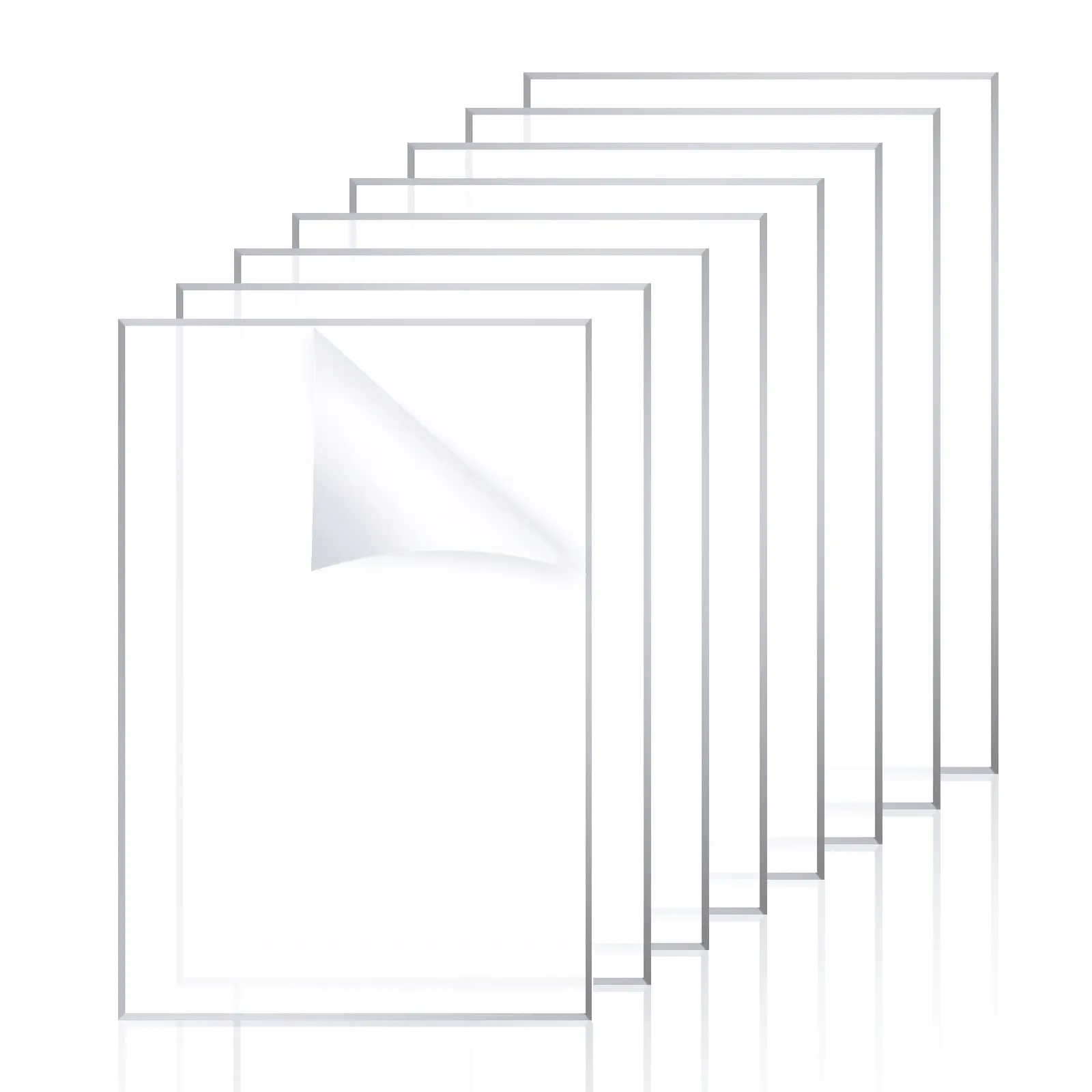 Clear Plexiglass Sheets,4x 6’’  Sheet Panels, Acrylic Plastic Sheet for Picture Frame, Invitations, Projects Display, Painting