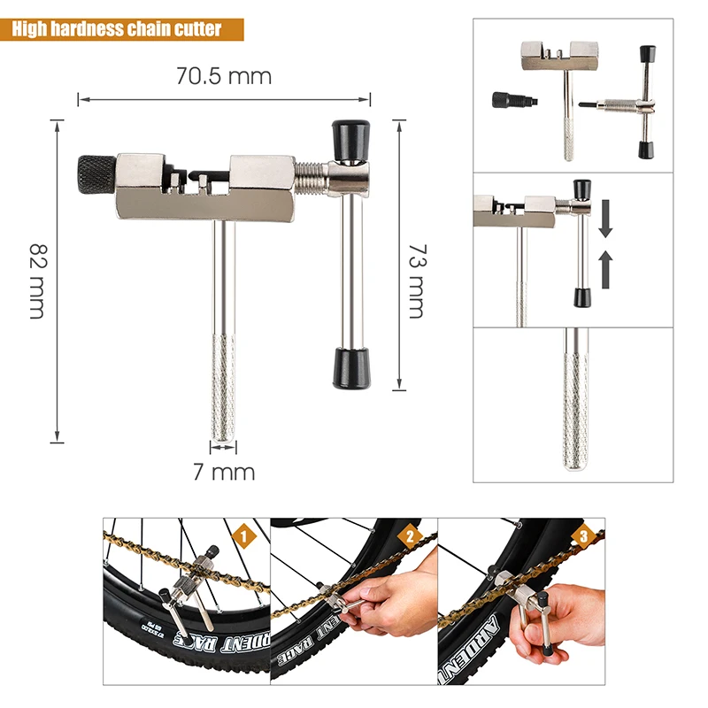 

Multifunctional Bicycle Repair Tool Kits Chain Breaker Flywheel Remover Crank Puller Wrench MTB Road Bikes Maintenance Tools