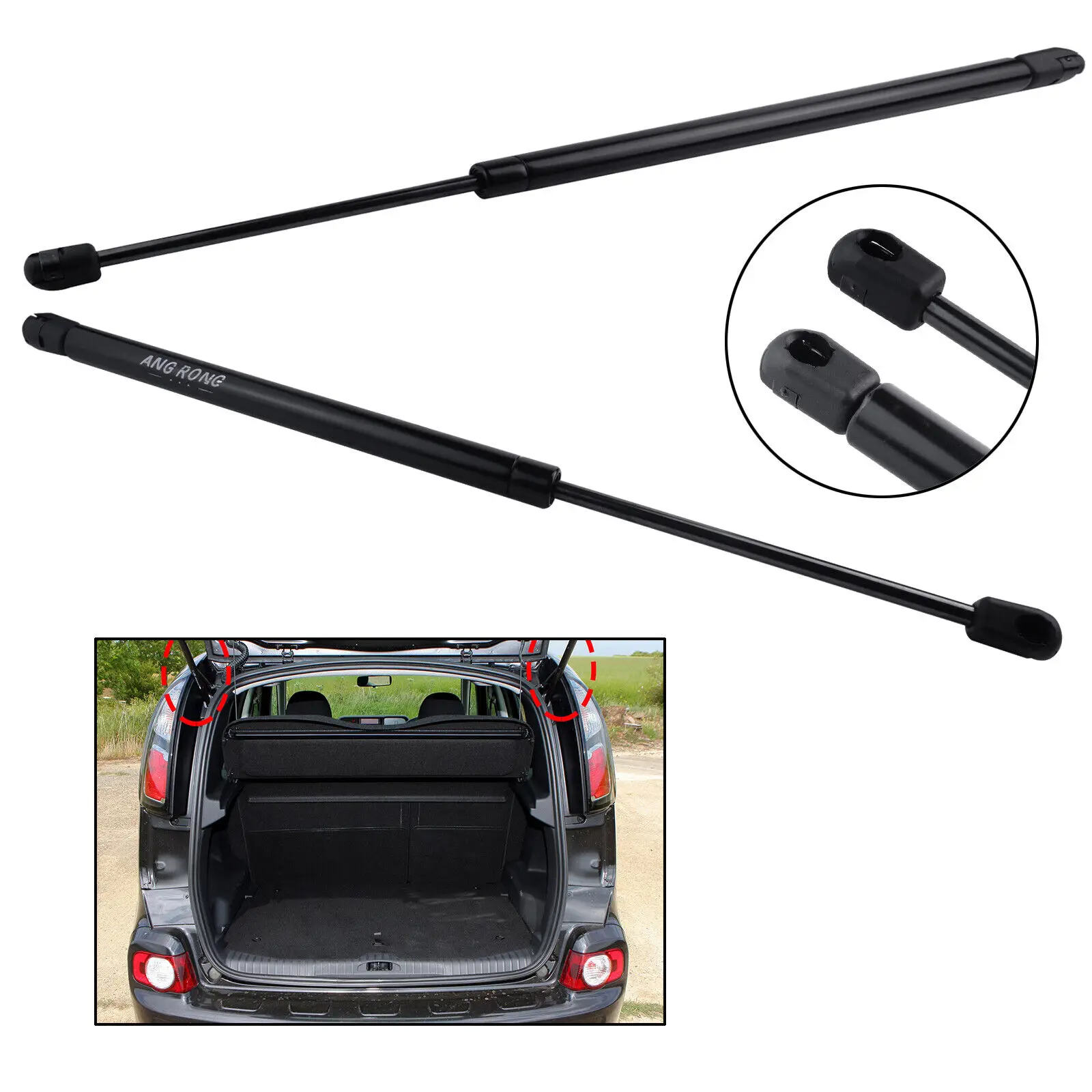 2x Do Citroen C3 MK1 Sprężyna podnośnika tylnej klapy 2002-09 9639853880