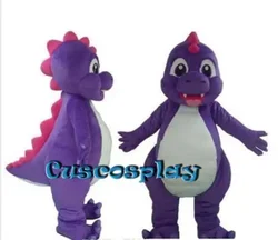 ChristmasNew Adult Plush Purple Dinosaur Dragon Cartoon Mascot Costume Christmas Fancy Dress For Halloween Carvinal Party Event