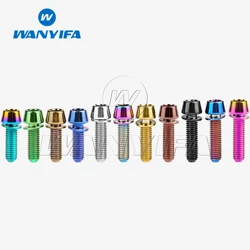Wanyifa Titanium Ti M5x16mm M5x18mm M5x20mm for Bicycle Stem Allen Hex Tapered Head Bolt with Washer
