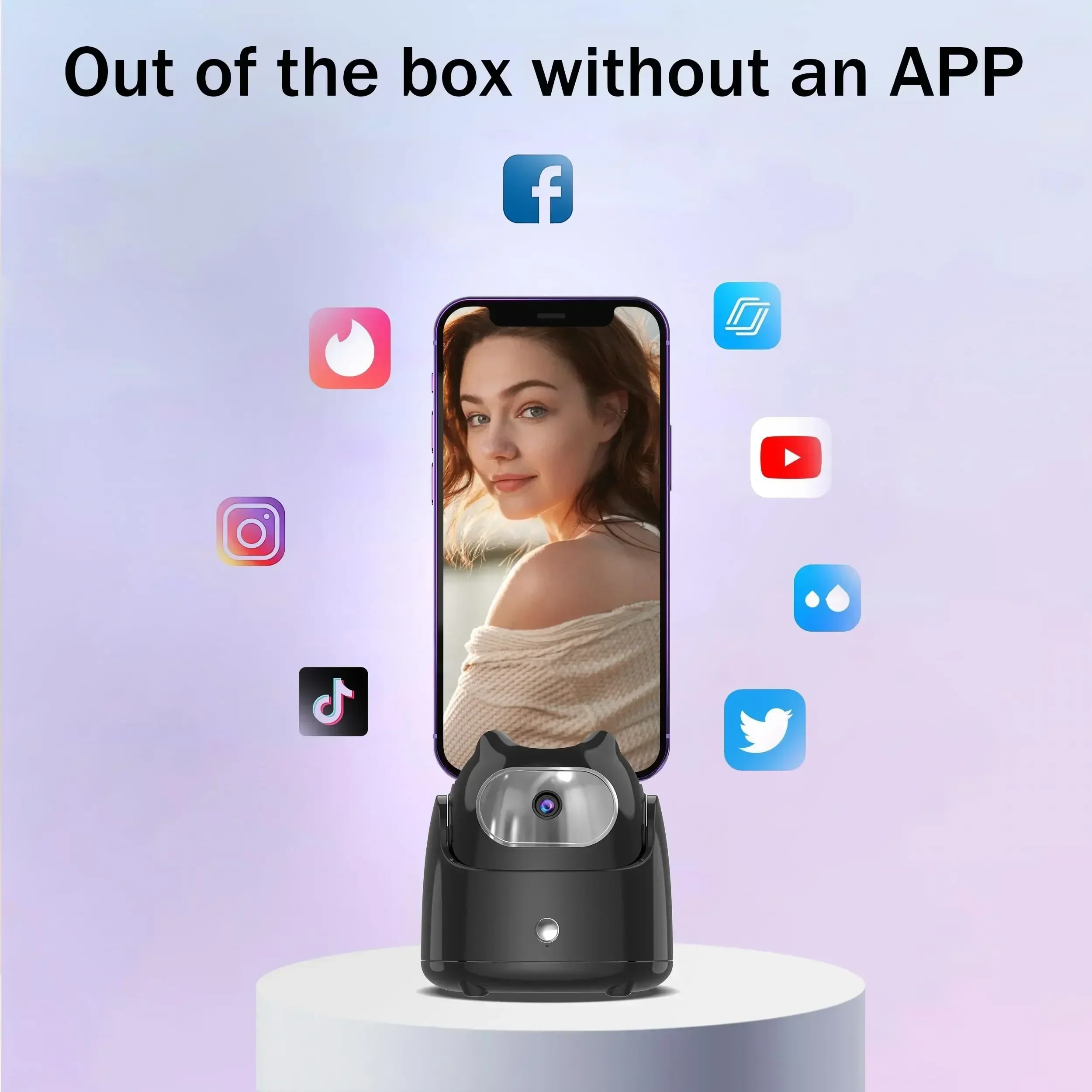 Gimbal Phone Holder Auto Face Tracking Vlog Live Phone Selfie Stick Smart AI Follow-Up Video Vlog Live Gimbal stabilizzatore treppiede