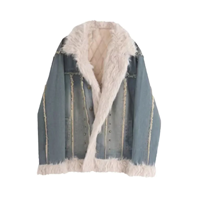 

Lamb Wool Jacket Woman Motorcycle Biker Rider Racing Protective Padded Reinforced Leather Zipper Buckle Straps Street Urban Vibe