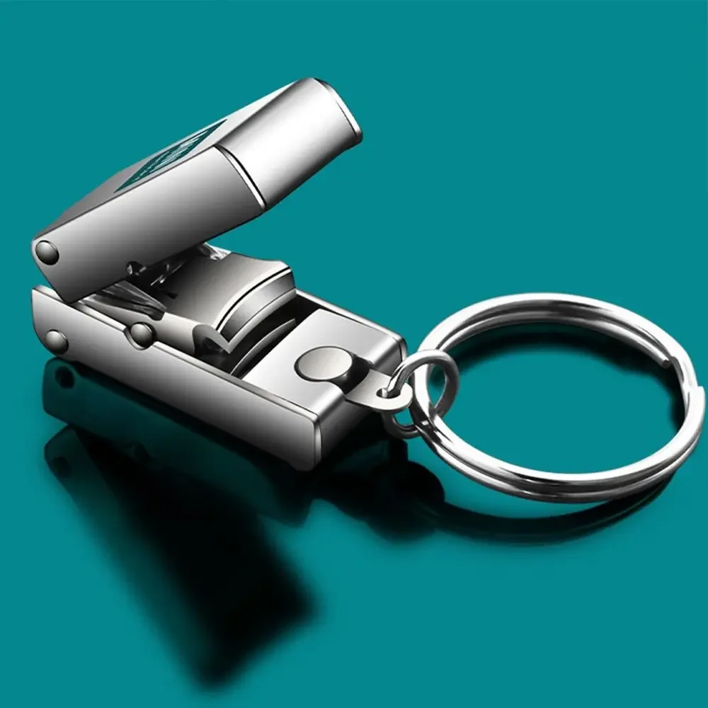 Stainless Steel Mini Nail Clippers with Nail File Function Exquisite Folding Nail Clippers Portable Luggage Shape Manicure Tools