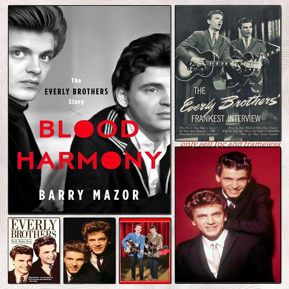 Rock And Roll T-The Everly Brothers Poster Premium PP Wall Decal - Peel & Stick, HD Print, Waterproof Home Decor