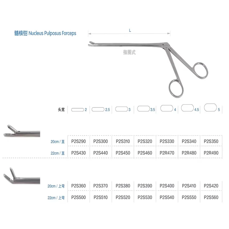 Admiralty medical finger ring type nucleus pulposus forceps 20 22cm spine cervical spine lumbar spine nucleus pulposus removal d