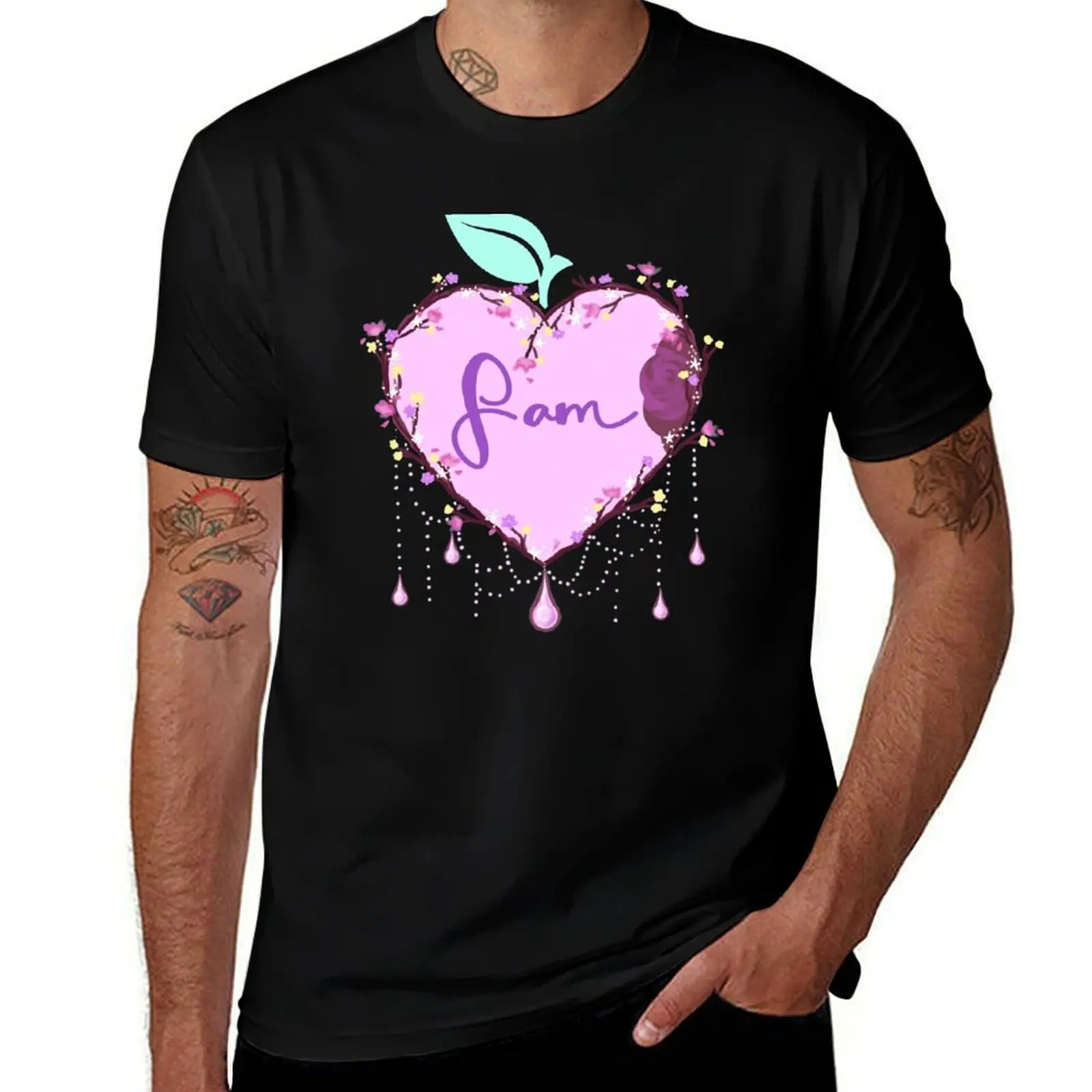 kelly eden fam T-Shirt Vintage Style Printed Top T-Shirt