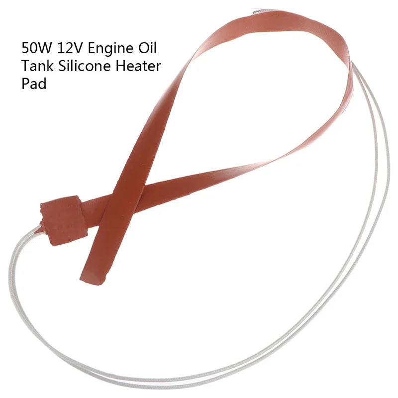 Electric Heating Pads Acid-Resistant Silicone Thermal Heating Strip Flexible Heater For Injector Heated 50W 12x500mm 12V