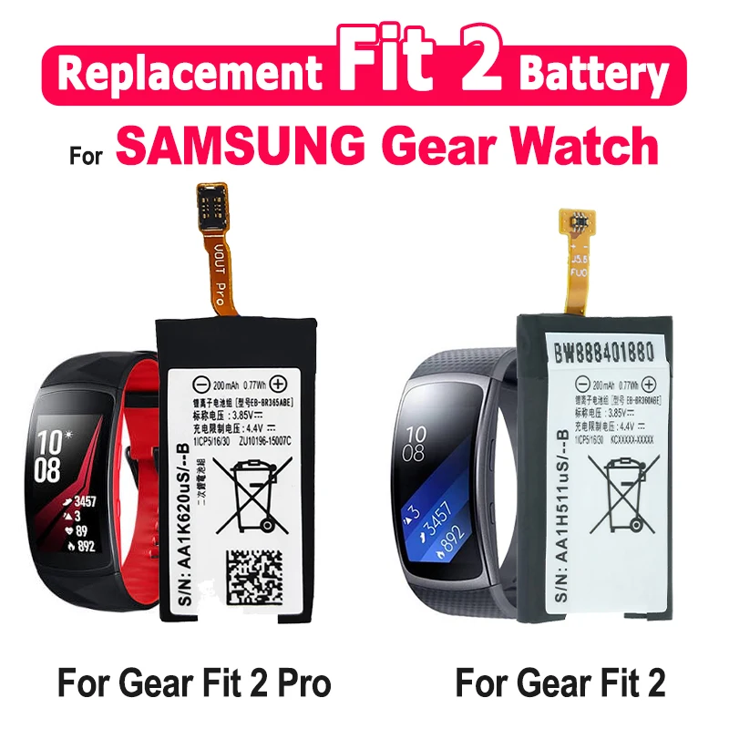 НОВЫЕ аккумуляторы EB-BR365ABE EB-BR360ABE для Samsung Gear Fit 2 Pro SM-R365 R365 / Gear Fit2 Fit 2 R360 SM-R360, замена батареи для часов