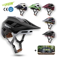 BATFOX 2025 casco de bicicleta con gafas a prueba de viento arena carretera MTB casco de bicicleta deportes al aire libre sombrero de seguridad hombres mujeres cascos de ciclismo