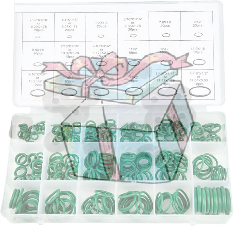 【CCA】270Pcs Rubber O Ring Assortment Kit Multiple Sizes Water Resistant Leak Proof For Automotive Plumbing
