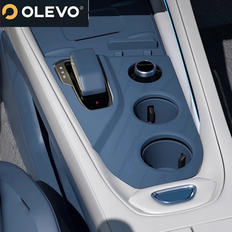 New For Zeekr 001 2021-2025 Central Control Silicone Protective Pad Water Cup Cover Wireless Charging Protective Car Accessories