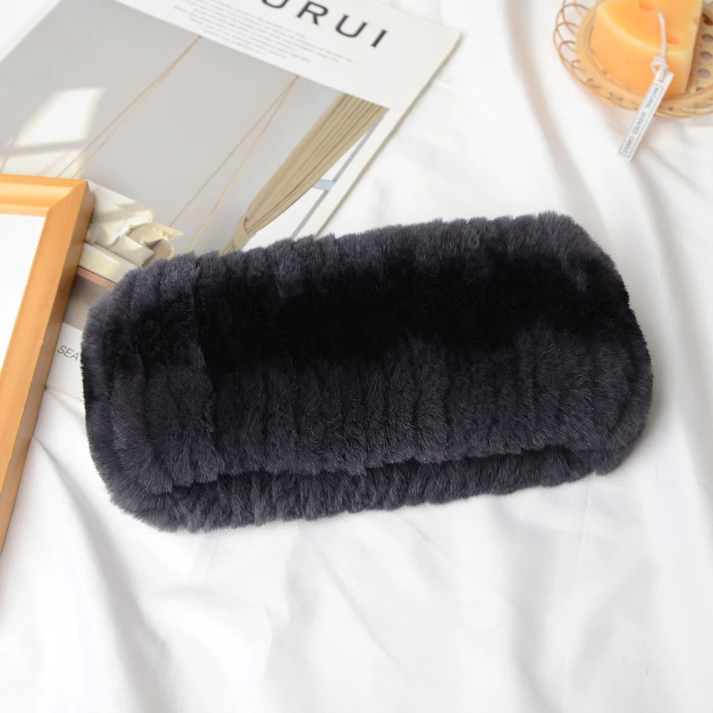 2026 Neuer Winter-Outdoor-Schal für Damen aus echtem Rex-Kaninchenfell, natürliche dicke Pelzschals, warm für Russland, 100% echtes Rex-Kaninchenfell-Stirnband – Detail 11