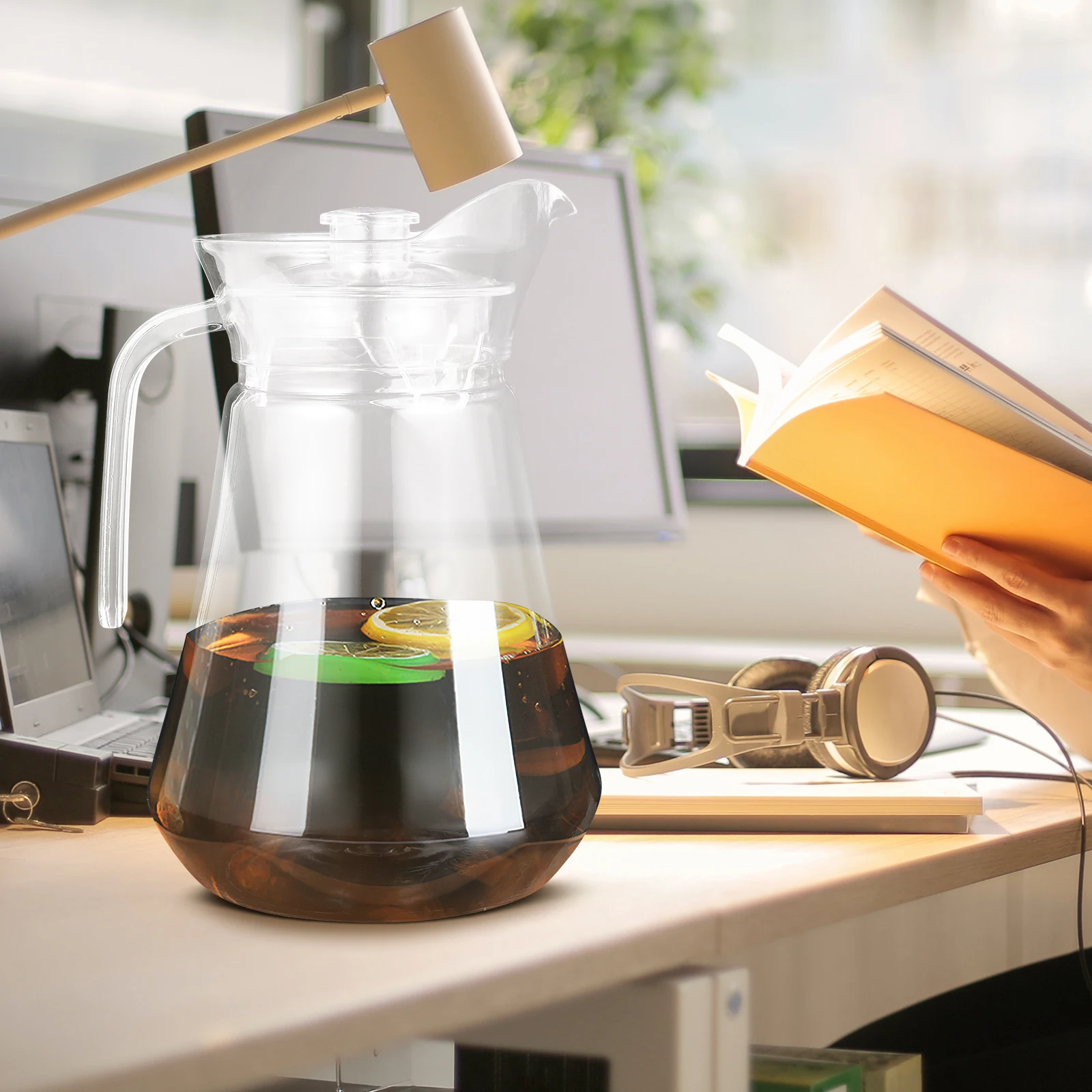 

Cold Water Jug Large Capacity PC Material Practical Beverage Kettle Storage Infuser Transparent Drink Kettle Household Bottle