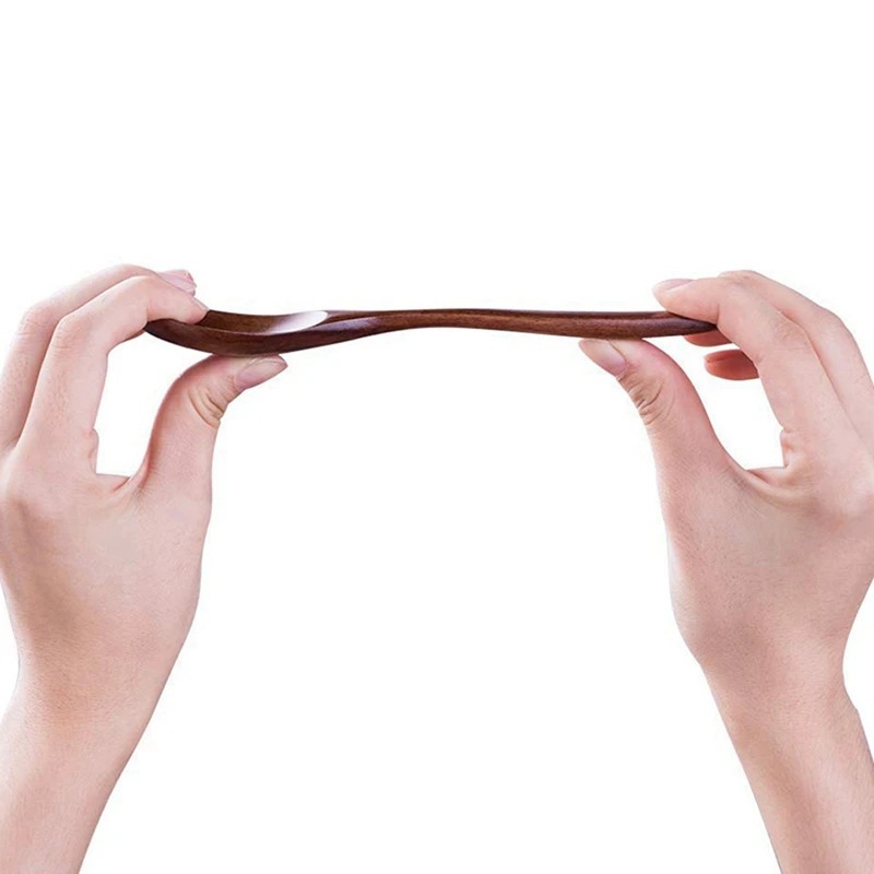 YWDZ-Деревянные ложки, набор деревянных суповых ложек из 100 предметов, настольные ложки из натурального дерева с длинной ручкой, 7,3 дюйма