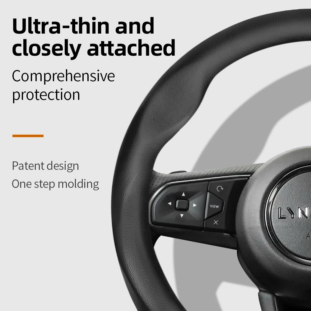 الجلود غطاء عجلة توجيه سيارة ل LYNK & CO 01 02 Z20 06 09 08 2021 - 2023 2024 2025 2026 توجيه يغطي الملحقات الداخلية