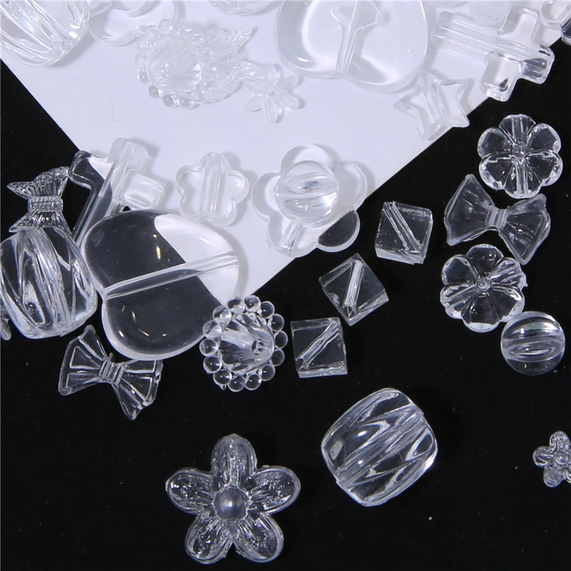 

30G Clear Pumpkin Flower Butterfly Star Heart Snowflake Acrylic Transparent Beads for DIY Necklace Bracelet Jewelry Making ﻿