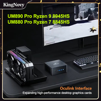 MINISFORUM UM890 UM880 Pro Mini PC Gamer AMD Ryzen 9 8945HS R7 8845HS 2*USB4 2*DDR5 2*2.5G Oculink NUC Computer Windows 11 WiFi6