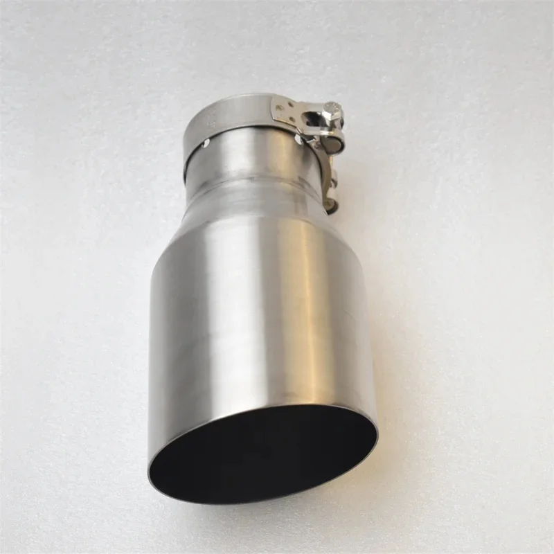 High Quality 1PCS Universal 304 Stainless Steel Matte Brushed Car Muffler Pointed Exhaust Tip Slanted Pipe